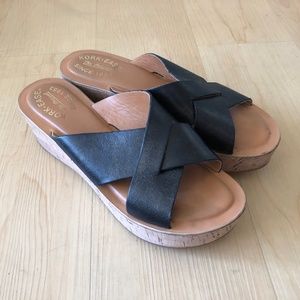 Kork Ease Sabrina slide cork wedge sandals 8